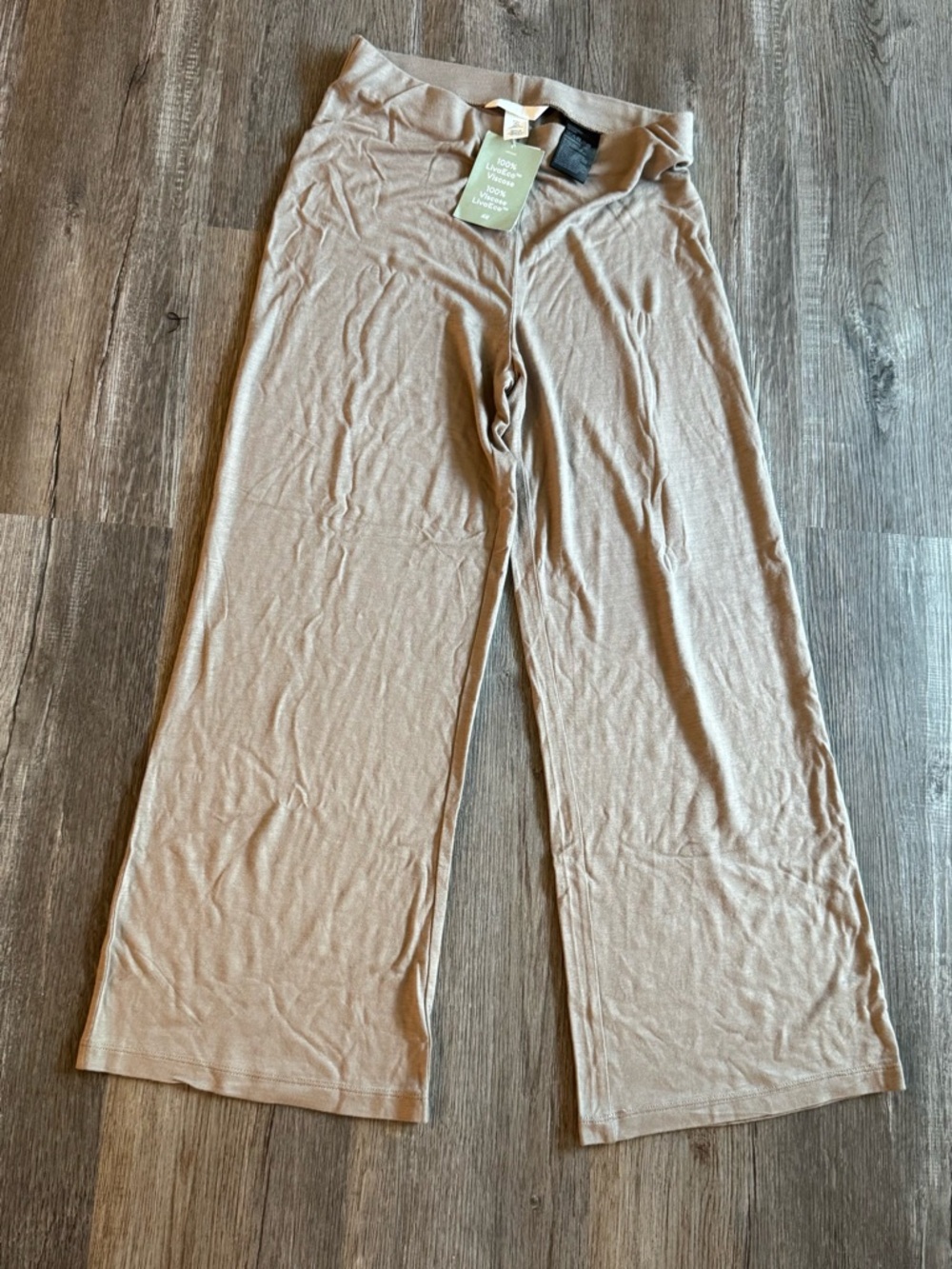 H&M Kids Wide-Leg Sweatpants in Taupe